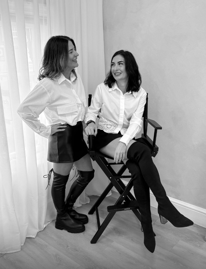 Georgina and Serena in the training studio